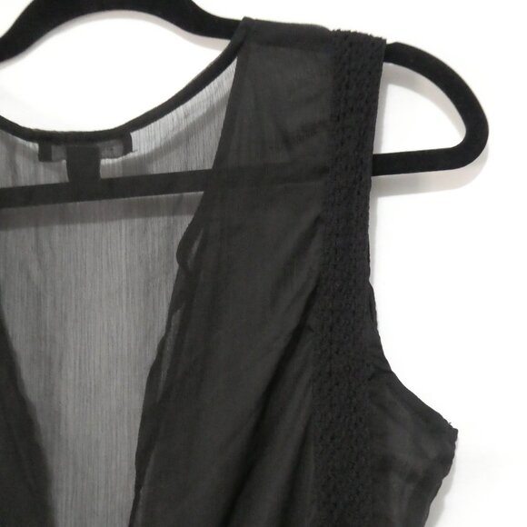 ATMOSPHERE | large | Black Sheer Sleeveless Nightgown With Tie Waist - Picture 13 of 16